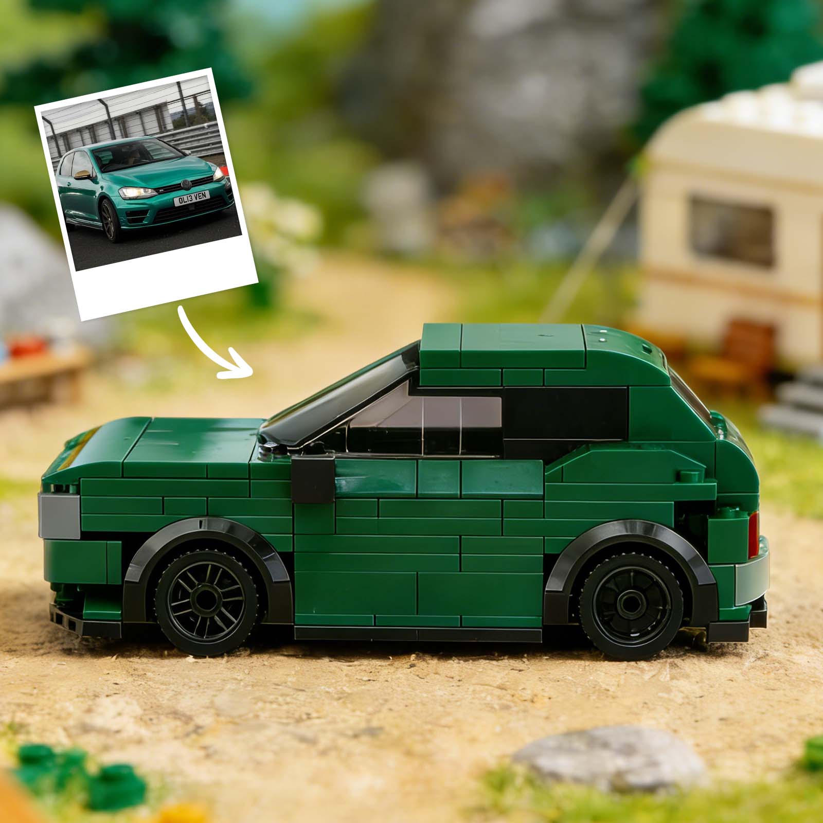 Custom Brick Car Model Kit - Handcrafted Sports Car Replica, Perfect Gift for Car Lovers