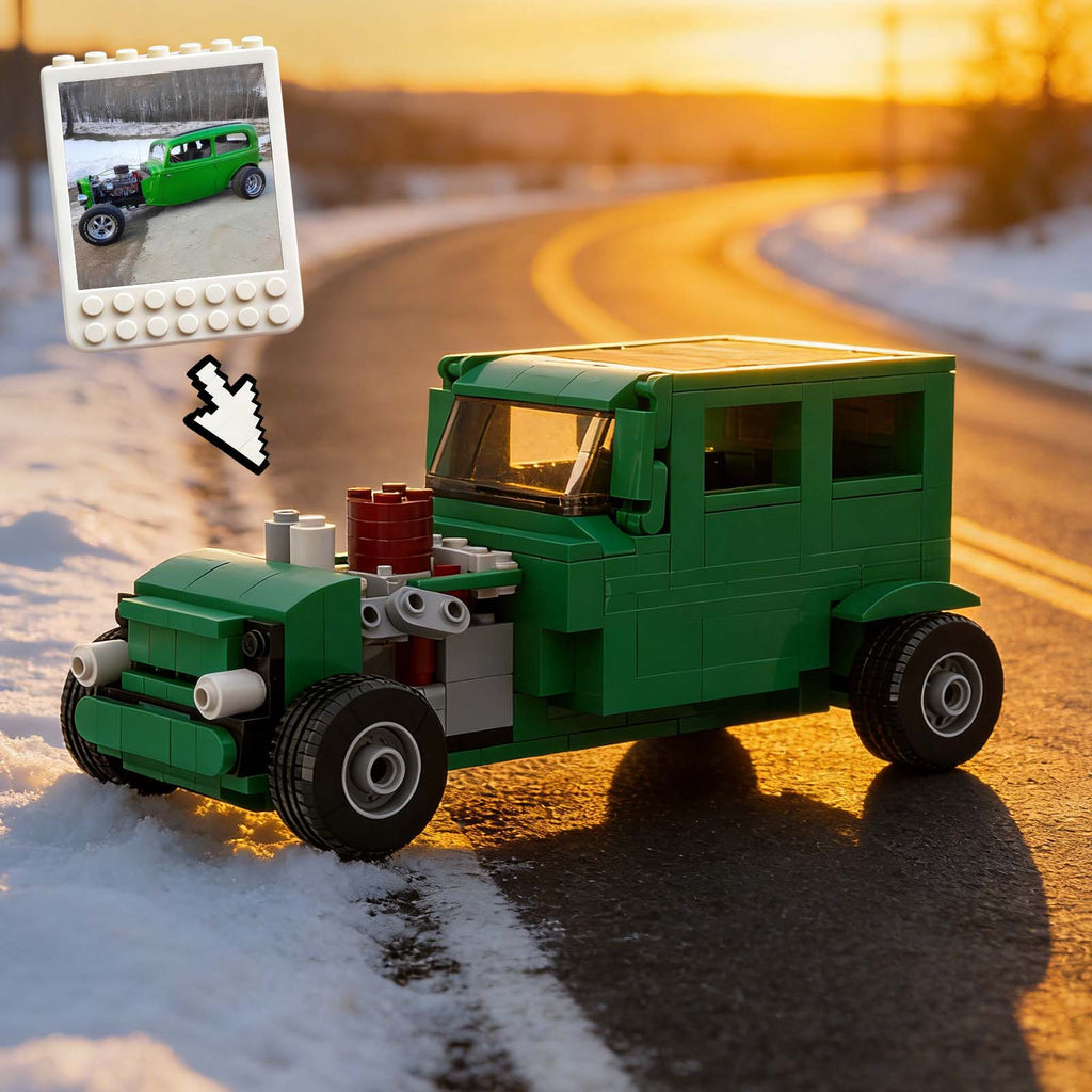 Custom Brick Car Model Kit - Handcrafted Sports Car Replica, Perfect Gift for Car Lovers