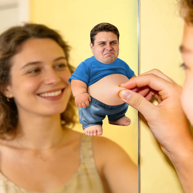 Custom Face Squishy Belly Anti-collision Sticker – Personalized Photo Sticker with Soft Squeeze Belly, Cute Funny Gift