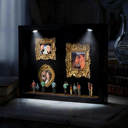 With Spot Lights : Museum of Us Black Frame Personalized Couples Gift for Her Cute Miniature Museum Gifts