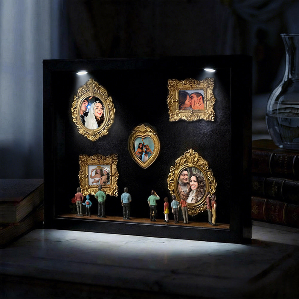 With Spot Lights : Museum of Us Black Frame Personalized Couples Gift for Her Cute Miniature Museum Gifts