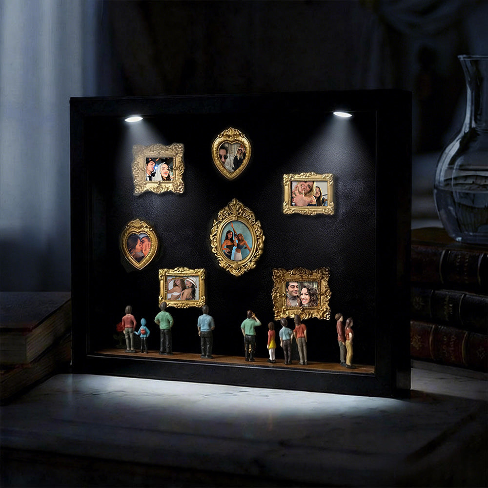 With Spot Lights : Museum of Us Black Frame Personalized Couples Gift for Her Cute Miniature Museum Gifts