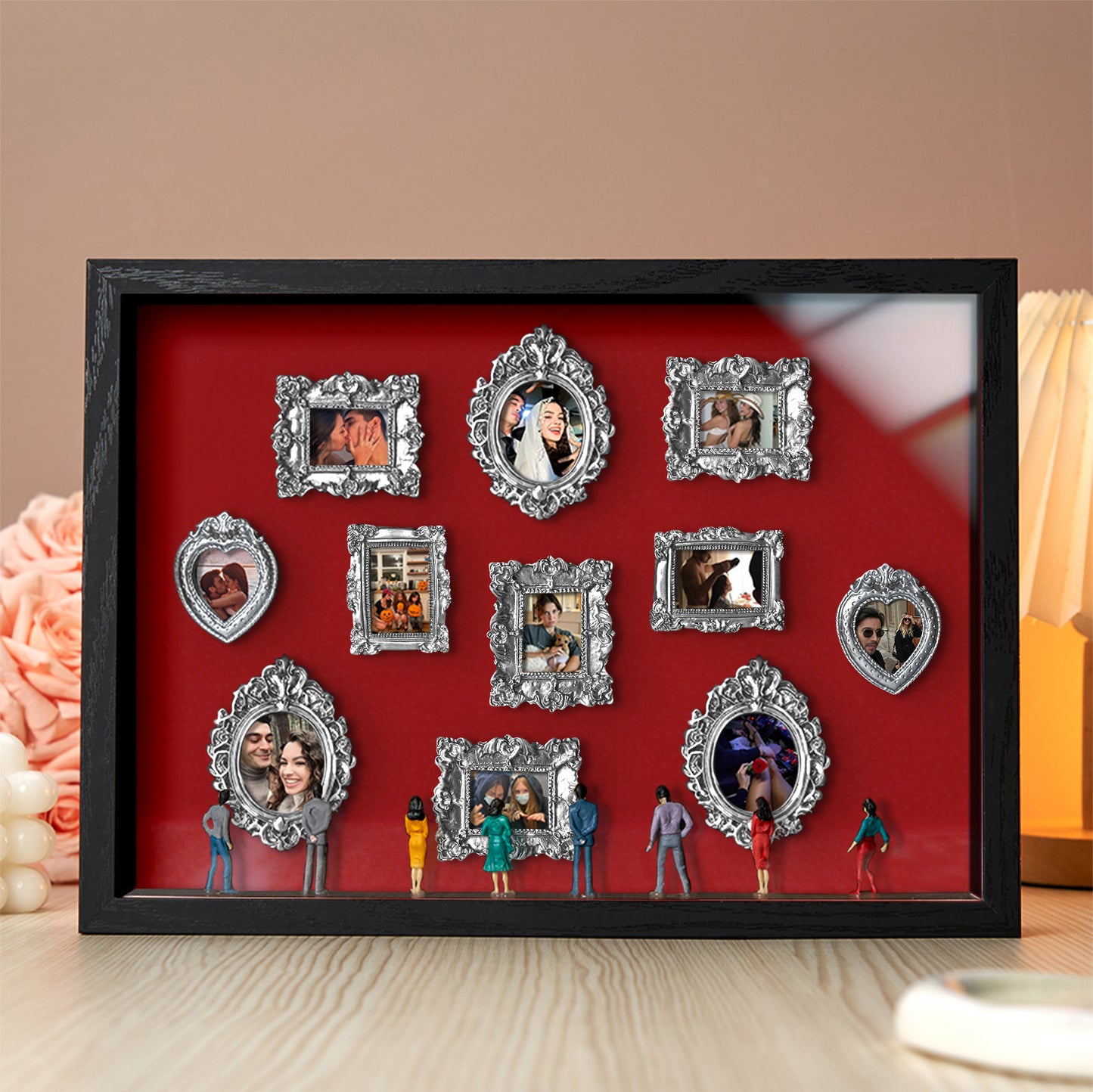 With Spot Lights : Museum of Us Black Frame Personalized Couples Gift for Her Cute Miniature Museum Gifts